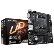 Материнская плата GIGABYTE A520M H ARGB, AM4, 2xDDR4, PCIe3.0, HDMI+DP, 4xSATA, 1xM.2, GLAN, mATX..