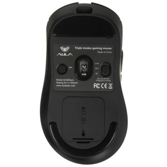 Мышь AULA SC900 Pro Black, PAW3395, 2.4G/BT/Wired, 400mah, 8K-8K, 62g в Metoo.kz - Metoo (5)
