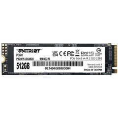 Твердотельный накопитель SSD 512Gb M.2 2280 Patriot P320 P320P512GM28 PCIe Gen3 x4, R3000/<wbr>W2200