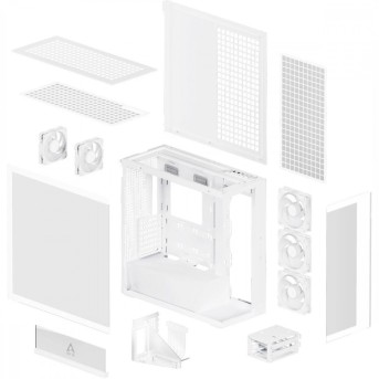 Компьютерный корпус Arctic Xtender VG White(Clear Glass), 5 ARGB FAN, USB-C, 2xUSB-A, E-ATX в Metoo.kz - Metoo (5)