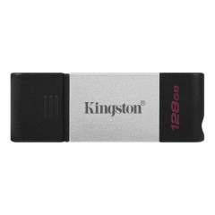 Флэш-накопитель Kingston 128Gb USB-C 3.2 Data Traveler 80 (Silver-Black)