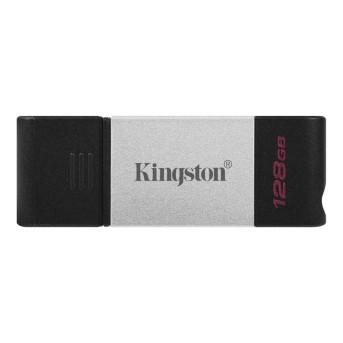 Флэш-накопитель Kingston 128Gb USB-C 3.2 Data Traveler 80 (Silver-Black) в Metoo.kz - Metoo (1)