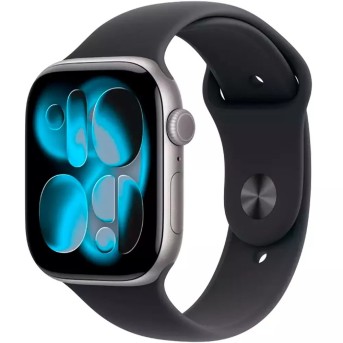 Apple Watch Series 11 GPS 46mm Space Grey Aluminium Case with Black Sport Band - M/L,Model A3333 в Metoo.kz - Metoo (2)