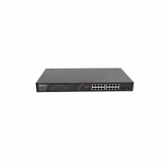 Коммутатор неуправляемый Reyee RG-ES118GS-P, 16Gb x PoE, 2 SFP Uplink, PoE 247W