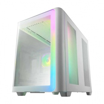 Компьютерный корпус FSP M580-WA, Без БП, 2xUSB3.0/Type-C, 4x120 ARGB, Curved Glass, White, ATX(BTF) в Metoo.kz - Metoo (2)