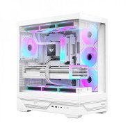 Компьютерный корпус Huntkey MVP Destiny, Без БП, 0.7mm, 1xType C, 2xUSB3.0, HD-Audio, ATX, White