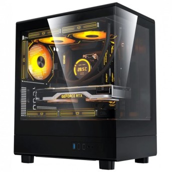 Компьютерный корпус DarkFlash DB330M, Black, 3xFan ARGB, mATX в Metoo.kz - Metoo (1)