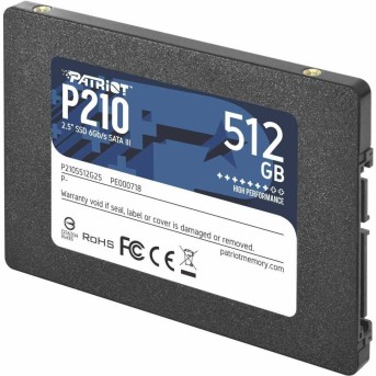 Твердотельный накопитель SSD 512 Gb SATA 6Gb/<wbr>s Patriot P210 P210S512G25 2.5" 3D TLC - Metoo (3)