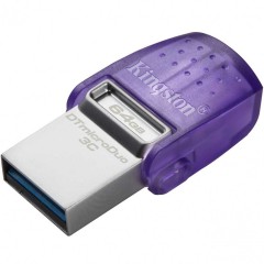 Флэш-накопитель Kingston 64Gb USB3.2+Type-C Data Traveler MicroDuo 3C (Metal)