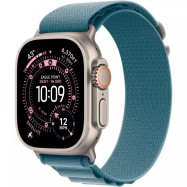 Apple Watch Ultra 3 GPS + Cellular 49mm Natural Titanium Case with Light Blue Alpine Loop - Small,..