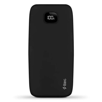 ttec ChargeUp Pro LCD 10.000mAh PD 20W Powerbank Black в Metoo.kz - Metoo (1)