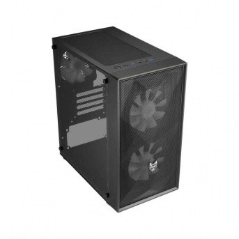 Компьютерный корпус FSP CST130 Basic(Black), Без БП, 1xUSB3.0/2xUSB2.0, 3xFAN120, Glass, Black, mATX в Metoo.kz - Metoo (2)