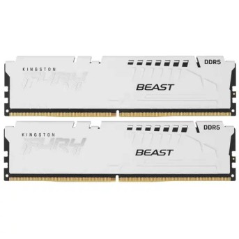 ОЗУ Kingston FURY Beast 128Gb (32x4) kit, DDR5 5600 MT/s, KF556C40BWK4-128, White в Metoo.kz - Metoo (1)