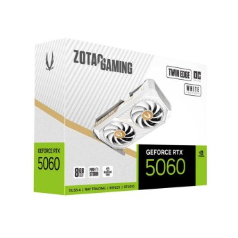 Видеокарта ZOTAC RTX 5060 TWIN EDGE WHITE OC (ZT-B50600Q-10M), 8Gb/128 bit, HDMIx1+DPx3, PCIe5.0 в Metoo.kz - Metoo (3)