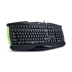 Клавиатура игровая проводная Scorpion K220, USB, 7 цветов подсветки, 12 функциональных клавиш, до 2 млн. нажатий, защита от брызг. Кабель 1.5 м. Цвет