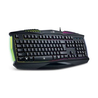 Клавиатура игровая проводная Scorpion K220, USB, 7 цветов подсветки, 12 функциональных клавиш, до 2 млн. нажатий, защита от брызг. Кабель 1.5 м. Цвет - Metoo (1)
