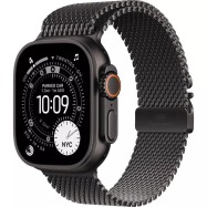 Apple Watch Ultra 3 GPS + Cellular 49mm Black Titanium Case with Black Titanium Milanese Loop - Sm..