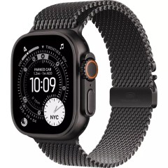 Apple Watch Ultra 3 GPS + Cellular 49mm Black Titanium Case with Black Titanium Milanese Loop - Sm..