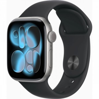 Apple Watch Series 11 GPS 42mm Space Grey Aluminium Case with Black Sport Band - M/L,Model A3331 в Metoo.kz - Metoo (1)