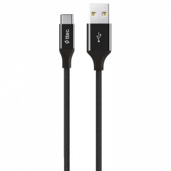 ttec AlumiCable Type C Charge/<wbr>Data Cable, 2.0 , Black