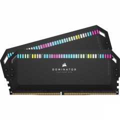 Corsair DDR5, 6000MT/<wbr>s 32GB 2x16GB DIMM, Unbuffered, 36-38-38-76, OC PMIC, XMP 3.0, DOMINATOR PLATINUM RGB DDR5 Black Heatspreader, RGB LED, 1.25V, EAN:0840006660774