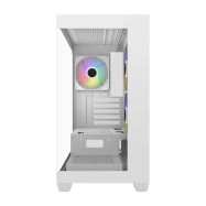 Компьютерный корпус FSP S340, Без БП, 2xUSB3.0, 3xFAN120 ARGB, 2xGlass, White, ATX