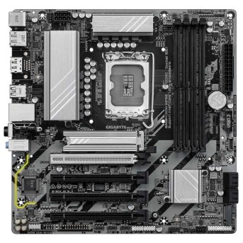Материнская плата GIGABYTE B860M DS3H WIFI6E, LGA1851, 4xDDR5, PCIe5.0, HDMI+DP, 2xM.2, BT5.3, mATX в Metoo.kz - Metoo (1)