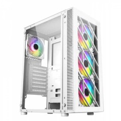 Компьютерный корпус FSP CMT192(W), Без БП, 1xUSB3.0/<wbr>2xUSB2.0, 4xFAN120 RGB, 2xGlass, White, ATX