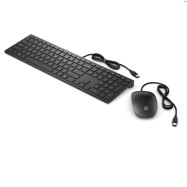 Клавиатура и мышь HP 4CE97AA Wired Keyboard and Mouse 400 Black USB