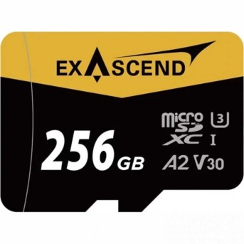 Карта памяти MicroSD Exascend Catalyst, 256Gb, SDXC I, UHS-I (V30), R175/<wbr>W150 +SD adapter - Metoo (1)
