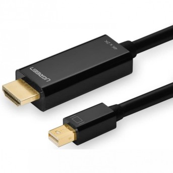 Кабель UGREEN MD101 Mini DP Male to HDMI Cable 4K 1.5m (Black) в Metoo.kz - Metoo (3)