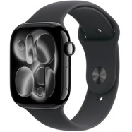 Apple Watch Series 11 GPS 42mm Jet Black Aluminium Case with Black Sport Band - S/M,Model A3331..