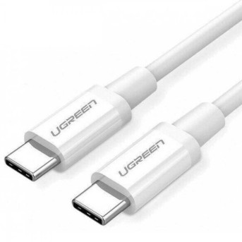 Кабель UGREEN US264 USB 2.0 C M/M ABS Cover 1m (White) в Metoo.kz - Metoo (1)