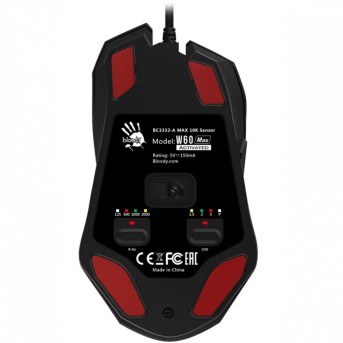 Мышь Bloody W60-Max, Gradient Red, оптическая 10000CPI, 180 см, USB в Metoo.kz - Metoo (2)