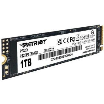 Твердотельный накопитель SSD 1Tb M.2 2280 Patriot P320 P320P1TBM28 PCIe Gen3 x4, R3000/W2200 в Metoo.kz - Metoo (2)