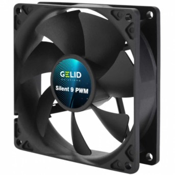 Кулер для корпуса GELID SILENT 9 PWM BLACK, FN-PX09-21, 9cm, 900-2000rpm, 4Pin, Hydro Dynamic в Metoo.kz - Metoo (2)