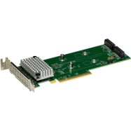 Supermicro AOC-SLG4-2H8M2-O Low Profile 2x PCIe Gen 4 Hybrid NVMe/SATA M.2 RAID Carrier