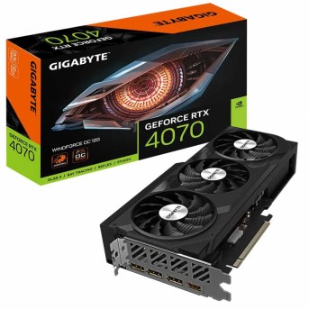 Видеокарта 12Gb PCI-E GDDR6 GIGABYTE GV-N4070WF3OC-12GD 2хHDMI+2xDP GeForce RTX4070 в Metoo.kz - Metoo (8)