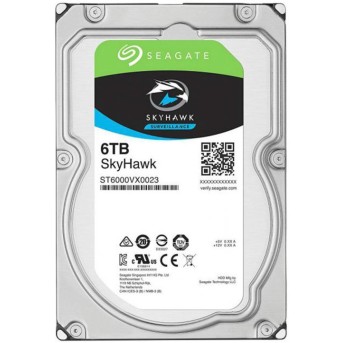 Жесткий диск HDD 6Tb Seagate SkyHawk ST6000VX001, 3.5", 256Mb, SATA III - Metoo (1)