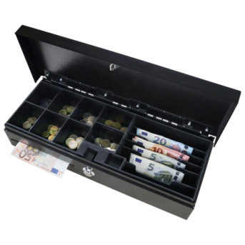 Денежный ящик Flip-Top Пионер FT-460  (6 куп. 8 мон.) с автооткрытием в комплекте с крышкой для лотка в Metoo.kz - Metoo (2)