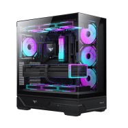 Компьютерный корпус Huntkey MVP Destiny, Без БП, 0.7mm, 1xType C, 2xUSB3.0, HD-Audio, ATX, Black