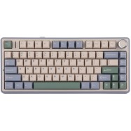 Клавиатура AULA F75, mechanical, Gray Wood V3 switch, 80 keys EN/RU, 2.4/BT/cable, Purpl-beige-green