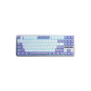 Клавиатура AULA F87, mechanical, Gray Wood V3 switch, 87 keys EN/RU, 2.4/BT/cable, Blue-white-purple