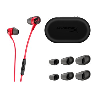 Наушники с микрофоном HyperX Cloud Earbuds II Red 705L8AA в Metoo.kz - Metoo (3)
