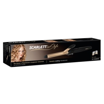 Электрощипцы для завивки Scarlett SC-HS60593, Black-Gold - Metoo (3)