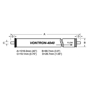 Мембрана обратного осмоса Vontron ULP21-4040 - Metoo (2)