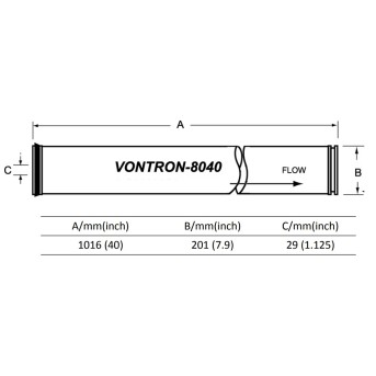 Мембрана обратного осмоса Vontron XLP12-8040 - Metoo (1)