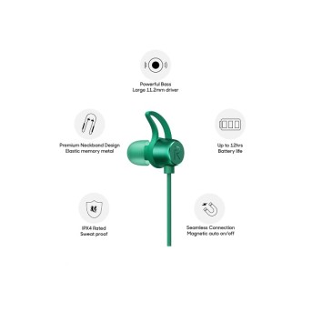 Наушники Realme Wireless Earbuds RMA108 green - Metoo (2)