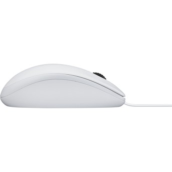 Мышь Logitech B100 White (белая, оптическая 800dpi, USB, 1.8м) (M/<wbr>N: M-U0026) - Metoo (2)