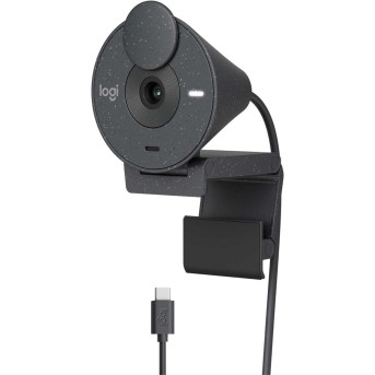 Веб-камера Logitech Brio 300 Graphite (Full HD, 1080p/<wbr>30fps, угол обзора 70° по диагонали, 2Мп) - Metoo (8)